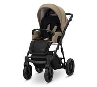 Kunert Ivento Poussette 2 en 1 avec cadre noir et style blanc (marron)