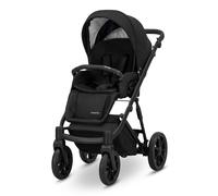 Kunert Ivento Poussette 2 en 1 avec cadre noir et style blanc (noir)