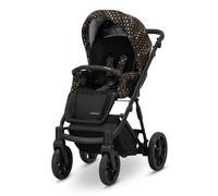 Kunert Ivento Poussette 2 en 1 avec cadre noir et style blanc (style noir)