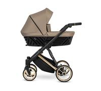 Kunert Ivento Poussette 2 en 1 de qualité supérieure avec cadre doré, cadre en aluminium, multicolore (marron)