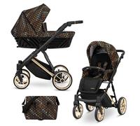 Kunert® IVENTO Poussette combinée 2 en 1, ensemble complet I comprenant une gondole pour poussette et un siège auto avec sac à couches/housse de pluie + chancelière