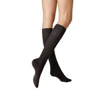 KUNERT Soft Wool Cotton KSD Chaussettes Hautes Femme en Maille, Brown-Mel, 3-5