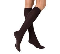 KUNERT WOOL CARE KSD, Chaussettes hautes femme en maille Femme, Brown-mel.,