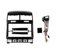 KUNFINE Autoradio Navigation Android Radio Cadre de Montage Masque Bracket avec Faisceau de câbles Spécialement conçu pour VW Touareg 2003 2004 2005 2006 2007 2008 2009 2010