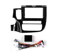 KUNFINE Autoradio Navigation Android Radio Cadre de Montage Masque Bracket avec Faisceau de câbles Spécialement conçu pour Mitsubishi Outlander 2012 2013 2014 2015 2016 2017 2018 2019