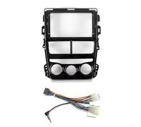 KUNFINE Autoradio Navigation Android Radio Cadre de Montage Masque Bracket avec Faisceau de câbles Spécialement conçu pour Toyota Vios/Yaris 2018 2019 MT LHD