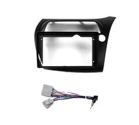 KUNFINE Autoradio Navigation Android Radio Cadre de Montage Masque Bracket avec Faisceau de câbles Spécialement conçu pour Honda Civic 2005 RHD European