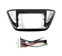 KUNFINE Autoradio Navigation Android Radio Cadre de Montage Masque Bracket avec Faisceau de câbles Spécialement conçu pour Hyundai Accent/Verna 2018+