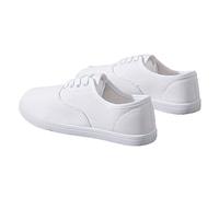 Kung Fu Arts Martiaux Tai-Chi Chaussures À Lacets Chaussons À Semelle en Caoutchouc Souple pour Adultes Enfants Femmes Hommes,White-40 EU