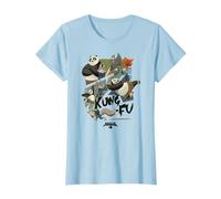Kung Fu Panda 4 Po & Zhen VS Chameleon Action Panels T-Shirt