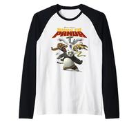 Kung Fu Panda Group Shot Action Portrait Movie Logo Manche Raglan
