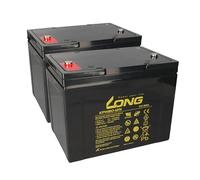 Kung Lot de 2 batteries de rechange longue durée pour Permobil Chairman, C400/C500, 12 V, 80 Ah, compatible avec 60 Ah, 75 Ah, 77 Ah, MP75-12C REC80-12I 12LC-75Ah, KPH75-12N, KPH75-12NE