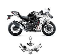 Kungfu Graphics Kit de décalcomanies personnalisés pour Kawasaki Ninja 400 ABS 2017, 2018, 2019 et 2020, Venom Black, KWNJ4A1719002-KO