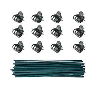 KungFu Mall 50 PCS Bâtons de Soutien pour Plantes Bâtons de Fleur de Bambou de 12 Pouces avec 100 PCS
