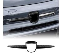 KUNGKIC Cadre décoratif en fibre de carbone dur pour pare-chocs avant de voiture - Logo - Autocollant extérieur compatible avec Abarth 595/695 2012-2023, accessoires, cadeau, noir