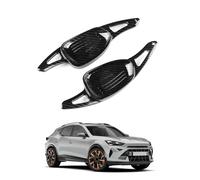 KUNGKIC Extension de palettes de volant ABS pour Seat Cupra Leon Ateca Formentor 2021, 2022, 2023, 2024, 2025, motif fibre de carbone noir