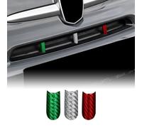 KUNGKIC Insert de calandre avant en véritable fibre de carbone dur pour Abarth 595/695 2017-2023, décoration extérieure, accessoires, cadeau, couleur italienne