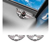 KUNGKIC Lot de 2 anneaux autocollants pour serrure de porte de voiture-Accessoire de décoration-Pièces intérieures de voiture pour Mini Clubman Cooper R55 R56 R57-Logo de serrure de porte(type A)