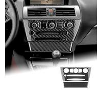 KUNGKIC Lot de 2 cache-boutons pour console centrale intérieure en fibre de carbone - Pour climatisation multimédia - Pour BMW Série 6 E63 E64 2004-2010 - Style A