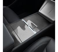 KUNGKIC Panneau de commande central en fibre de carbone TPU Film à motifs pour Tesla Model Y Juniper 2025 Autocollant d'intérieur de voiture Accessoires décoratifs