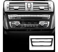 KUNGKIC Panneau de console CD de climatisation en fibre de carbone autocollant décoratif panneau de contrôle en fibre de carbone pour BMW F20 F21 1 Series accessoires accessoires 2012 2013 2014 2015