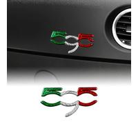 KUNGKIC Pour Abarth 595 Fiat 500 2007-2024, Real Hard Dry - Autocollant en fibre de carbone - Trois couleurs - Pour le tableau de bord - Accessoire de décoration - Cadeau (couleur italienne)