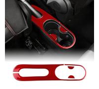 KUNGKIC Pour FIAT 500 2011-2023 Abarth 595 2012-2023 Panneau de frein à main de voiture Cadre de tasse d'eau Porte-gobelet Autocollant en fibre de carbone Accessoires décoratifs d'intérieur Cadeau,
