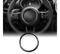 KUNGKIC Pour Mini Cooper F54 F57 F55 F56 F60 Anneau central de volant de voiture Autocollant en fibre de carbone rigide Accessoires d'intérieur décoratifs Cadeau sur mesure, noir