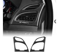 KUNGKIC Pour Renault Megane Fluence 2009-2014 - En fibre de carbone - Climatiseur central - Panneau de commande - Sortie d'air - Cadre décoratif - Autocollant intérieur - Cadeau (noir)