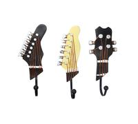 KUNGYO Patères Murales - Crochets pour la Maison Chambre à Coucher Forme de Guitare Décorative Crochets et patères pour Chapeaux Manteau Vêtements, 3 Pcs