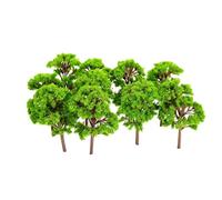 KUNGZUNMOLDS Lot de 10 arbres miniatures en plastique pour travaux manuels, 12 cm, modèle de jardin, train, paysage architectural, échelle 1:75-100