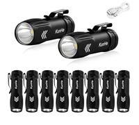 KunHe Lot de 10 petites lampes de poche rechargeables USB-C en vrac à haute luminosité, lampe de poche portable à clipser pour EDC, urgence, usage domestique, cadeau de Noël