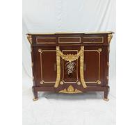 Kunibert Louis XIV Antique Royale Louises Baroque Rococo Style Commode Buffet Armoire Buffet Armoire Buffet Couleur : Noyer avec Or Largeur 125 cm