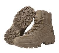 KUNIIS Bottes Tactiques Militaires pour Hommes, Bout Renforcé Anti-Choc, Doublure Respirante, Chaussures de Combat Désert (Brown-21,42)