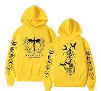 KUNIIS Sweat à Capuche Basgiath War College, Fourth Wing Dragon Rider, Coupe Oversize Unisexe, Style Rétro Streetwear, XS-3XL (Yellow,TG)