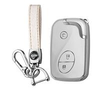KUNIO Coque de clé Compatible avec Lexus CT200H GX400 GX460 GS300 K01 LS460 NX200 IS250 IS300C RX270 ES240 TPU Coque de clé de Voiture en TPU Blanc