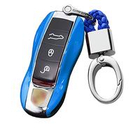 KUNIO Coque de ompatible avec Porsche 718 911 Carrera 918 Spyder Boxster 981 Cayenne 92A Cayman 981 pour Macan pour Panamera 970 Housse de Protection en ABS pour e Voiture Bleu