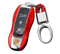 KUNIO Coque de ompatible avec Porsche 718 911 Carrera 918 Spyder Boxster 981 Cayenne 92A Cayman 981 pour Macan pour Panamera 970 Housse de Protection en ABS pour e Voiture Rouge