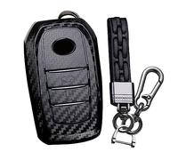 KUNIO Coque de clé Compatible avec Toyota Yaris Cross Yaris Hybrid Rav4 Aygo CHR Prius Land Cruiser 200 Crown ABS Coque de Protection Boîte à clés Porte-clés 3 Boutons B Noir