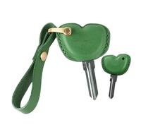 KUNIO Coque de clé de Moto Compatible avec Vespa Piaggio GTS300 GTS200 GTS125 LX150 Medley150 - en Cuir - Vert