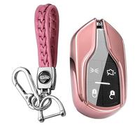 KUNIO Coque de e voiture compatible avec Maserati Ghibli Levante Quattroporte President GT GC 4 Coque de n TPU Porte-clés A Rose