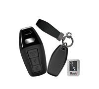 KUNIO Coque de e voiture - Convient pour Audi Q6 SQ6 A6 C9 e-tron Sportback Avant Berline 2025-2026 - Porte-clés 3 boutons - Étanche - Accessoire de voiture sans clé - Noir A