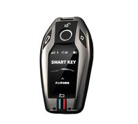 KUNIO Coque de clé de voiture - Convient pour BMW Display Key X3 G01 2017-2024 - En métal - 3 boutons - Noir