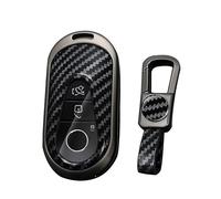 KUNIO Coque de clé de Voiture Convient pour Mercedes Benz Classe C W206 Classe S W223 C200 GLC 2023 2022 2021 2020 Protection Métal Keyless Keycover Porte-clés B Noir
