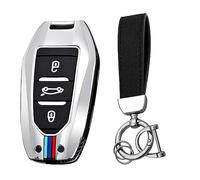KUNIO Coque de e Voiture Convient pour Peugeot 3008 5008 2008 308 508 208 Convient pour Opel Grandland X Astra L Convient pour Citroën C3 C4 DS5 DS7 Protection de oîtier en métal Porte-clés