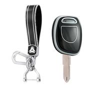 KUNIO Coque de e Voiture Convient pour Renault Clio Twingo C06 Kangoo Laguna Master Megane Espace Symbal Coque de Protection en TPU 1 Bouton Porte-clés B Noir