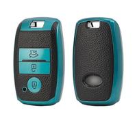 KUNIO Coque de clé pour Kia Sportage Rio NIRO Sorento Stonic Ceed 2 Picanto GT Line Picanto X Line Soul K3 KX3 Protection de clé sans clé en TPU 3 Boutons D Vert