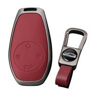 KUNIO Coque de clé sans lame pour Leapmotor T03 S01 C11 pour Leap Motor - Protection de n alliage de zinc - Étui pour clé à 4 boutons - Rouge