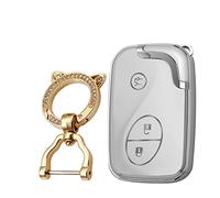KUNIO Coque de Protection clé de Voiture Compatible avec Lexus CT200H GX400 GX460 GS300 K01 LS460 NX200 IS300C ES240 TPU Coque de clé de Voiture Housse de Protection Accessoire B Blanc