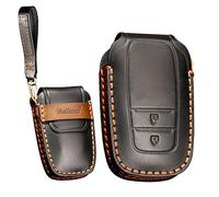 KUNIO Coque de Protection clé de Voiture pour Toyota Harrier Hilux Land Cruiser 200 Series Mirai Mark X 250G Yaris Cross en Cuir Porte-clés Housse de Protection Porte-clés 2 Boutons Noir